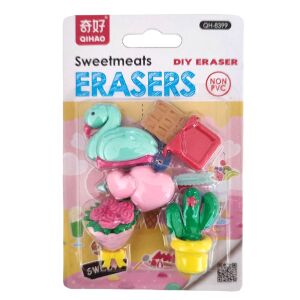 Radír szett lányoknak 5db-os- Hattyú, kaktusz 134151757 - Radír