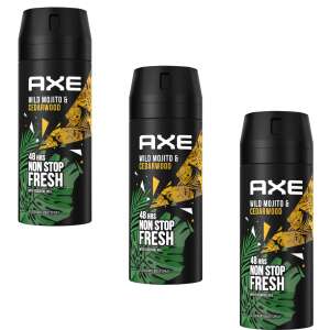 Axe Deodorans Wild Green Mojito 3x150ml
