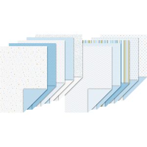 Brunnen Heyda Kék Mintás Kartonlap Szett - A4, 20 lap