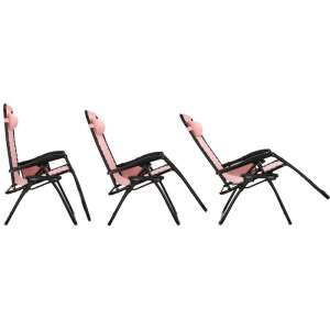 Összecsukható Zéró Gravitáció kerti szék, rózsaszín