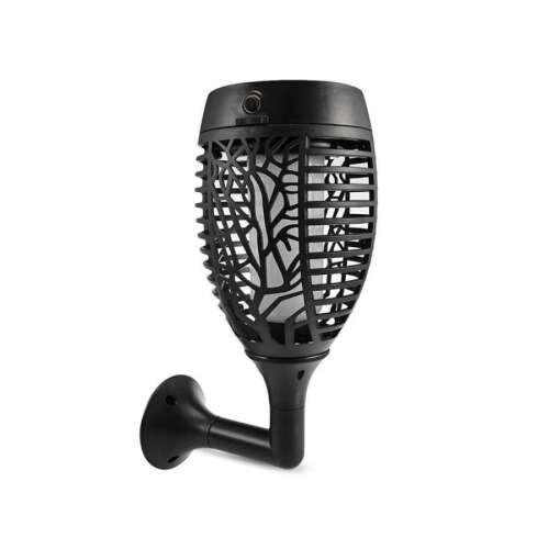 Lampă solară cu efect de flacără, neagră, montabilă pe perete, XF-6006