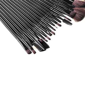 24-teiliges professionelles Make-up-Pinselset mit schwarzen Griffen und synthetischen Borsten - Make-up-Pinsel & Bürste