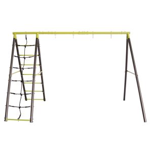 G21 fém hintaállvány létrával és mászóhálóval, izolált - Kültéri hinta