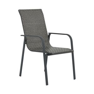 Patio Columbus Szürke Technorattan Kerti Szék ferde nézet - Patio