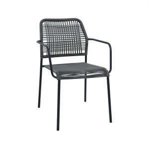 Patio Doha Antracit kerti szék fehér háttérrel - Patio