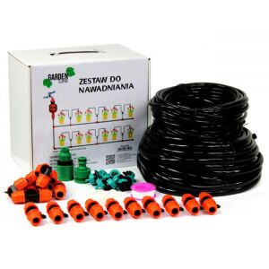 Sistem irigatii prin picurare, 64 piese, GardenLine 135924337 - Sistem de picurare pentru gradina