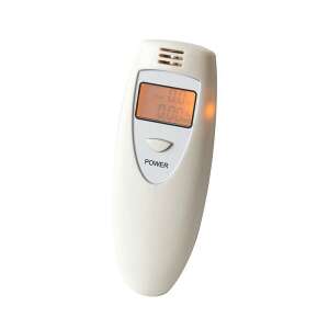 Atem-Alkoholtester mit digitaler LCD-Anzeige und akustischem Alarm (weiß)