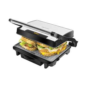 Cecotec Rock'nGrill 1500 Rapid grill kontaktowy robiący kanapki - Grill stołowy i Urządzenie do wypieku wafli