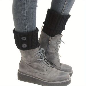 Kötött Csizmaszár Melegítő Gombokkal - Kézzel Készített Zokni 134210058 - Lábszármelegítő