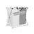 Bewello 2-compartment laundry basket for light and dark clothes