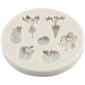 Zöldség Szilikon Forma Tortadíszítéshez - Répa, Paradicsom, Paprika