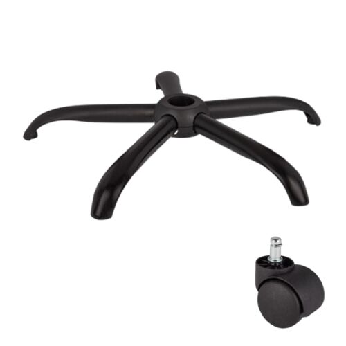 Sada podstavca pre plastovú manažérsku stoličku, 64 cm a univerzálne koliesko Ø11 mm, PVC 135876497