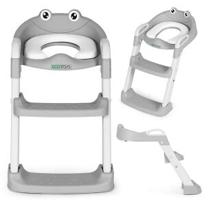 Lépcsős WC Szűkítő Gyermekeknek - Puha Üléssel, 12 hó+ 134251540 - WC szűkítő