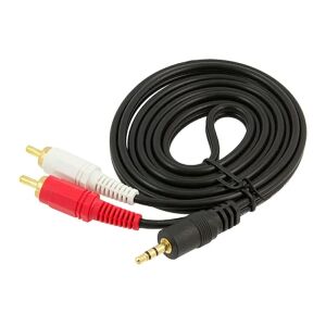 3,5 mm jack – 2× RCA sztereó audio kábel, 1,25 m, aranyozott 134251654 - RCA kábel