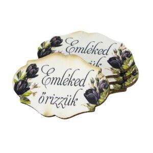 Nyomtatott dekorkarton - Emléked őrizzük kegyelet 5db/csomag 134273771 - Szezonális dekoráció