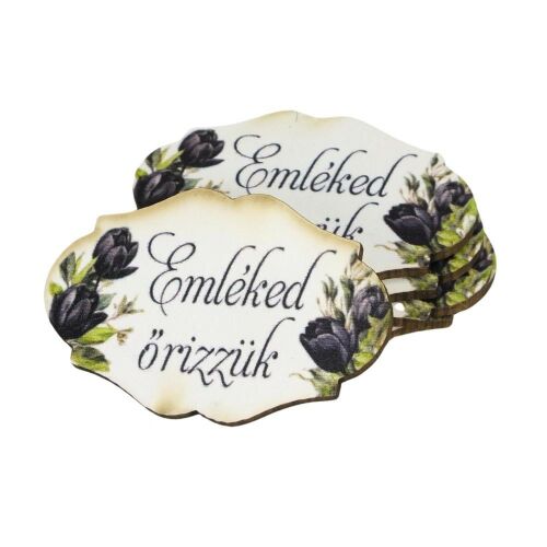 Nyomtatott dekorkarton - Emléked őrizzük kegyelet 5db/csomag 134273771