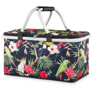 Összecsukható piknikkosár - piknikhez, vásárláshoz, poggyászhoz, flore, Zagatto, ZG747 136120845 - Piknik kosár