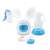 Esperanza Gemelos 2 in 1 electric and manual breast pump, blue and transparent