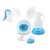 Esperanza Gemelos 2 in 1 electric and manual breast pump, blue and transparent