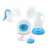 Esperanza Gemelos 2 in 1 electric and manual breast pump, blue and transparent