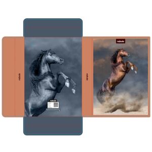 Füzetbox A4, hullámkarton, Szürke Ló, Nebulo 134291896 - Füzetbox