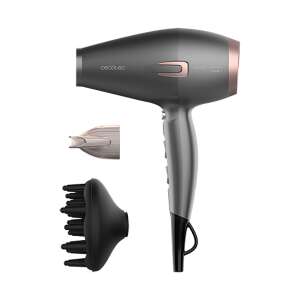 Cecotec Bamba IoniCare 6000 RockStar Essence Ionos Hajszárító, szürke és rózsaarany színben, diffúzorral és koncentrátor fúvókával - Cecotec