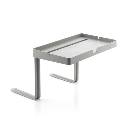 InnovaGoods Mini Bedside Shelf, gray, angled view