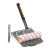 Paint roller with telescopic handle, grid and mixing stick