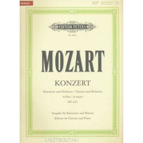 Edition Peters Mozart Klarinétverseny A-dúr KV 622 Kotta - DVD film