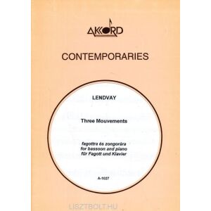Lendvay Kamilló: Három tétel - fagottra, zongorakísérettel 134360019 - Művészet & Építészet