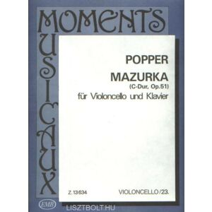 David Popper: Mazurka csellóra 134360157 - Művészet & Építészet