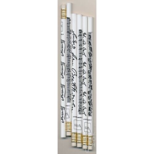 Ceruza - fehér, Bach vagy Beethoven vagy Mozart aláírásával és kottájával 134360236