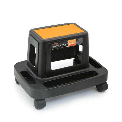 Praktikus Rolling Mechanic Chair with Tool Storage, 44x32x31 cm