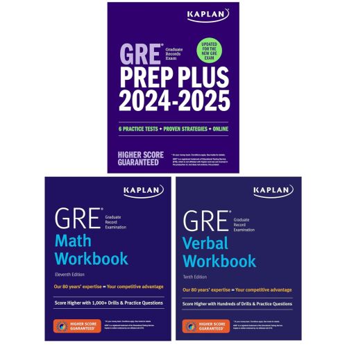 Kaplan GRE Prep Plus 2024-2025, Matematikai Munkafüzet, Szóbeli Munkafüzet. Átfogó tananyag a Graduate Record Examination-höz. - Nyelvkönyv és szótár