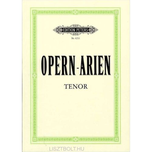 Edition Peters Opern-Arien Tenor Kotta - Művészeti könyv