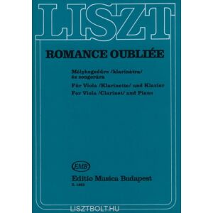 Liszt Ferenc: Romance oubliée - brácsa v. klarinét és zongora 134361304 - Művészet & Építészet