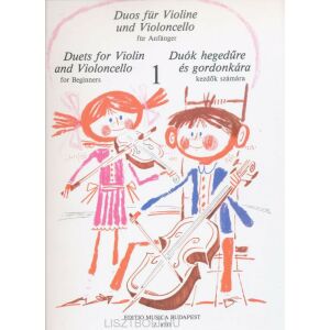Duók hegedűre és gordonkára kezdők számára 1. 134361434 - Művészet & Építészet