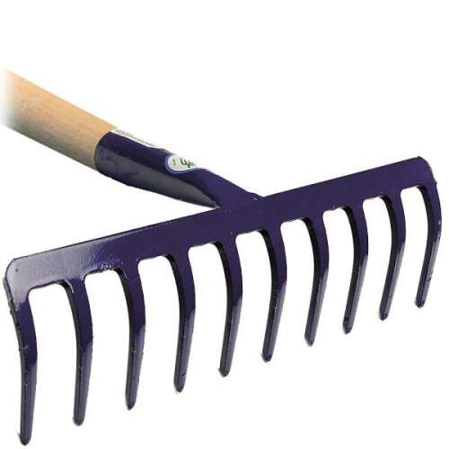 Gereblye 10 fogú MUTA NYELEZETT rake with wooden handle