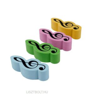 Radír, színes violinkulcsos, 4 db. 134362924 - Radír