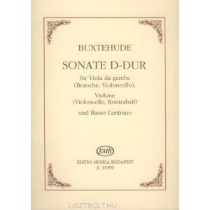 Dietrich Buxtehude: Szonáta D-dúr viola da gamba/cselló/brácsa és cselló/nagybőgő + Basso continuo 134364690 - Művészet & Építészet