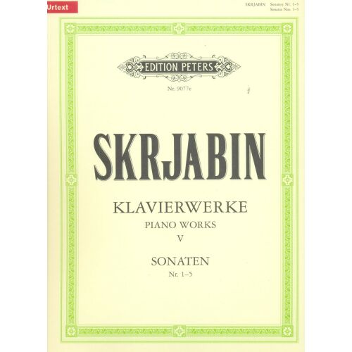 SCRIABIN:KLAVIERWERKE 5 CD, zongoraszonáták 1-5, Edition Peters kiadás - DVD film