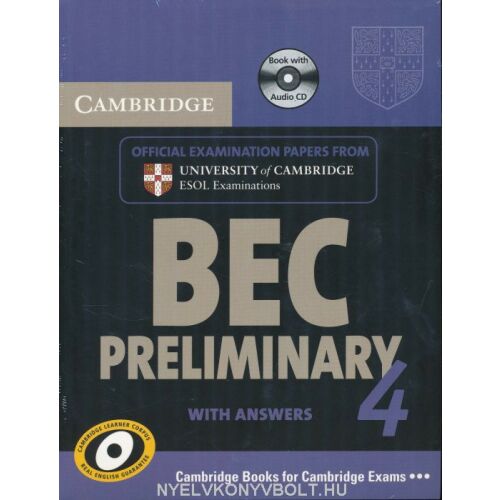 Cambridge BEC Preliminary 4 vizsgapapírok Audio CD-vel - Nyelvkönyv és szótár
