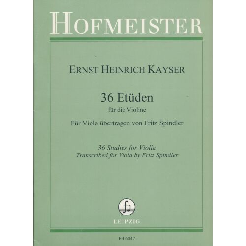 Kayser 36 Etűdök brácsára - Kotta - DVD film