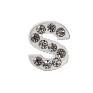 Betű a névre szóló karkötőhöz, fehér- "S" 134371520 - Fa felirat & dekorációs elem