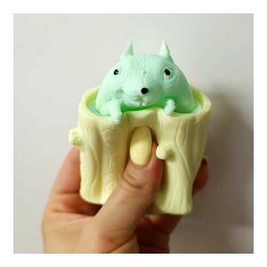 Stresszoldó Mókus, sárga fatörzs zöld mókus 134371531 - Stresszlabda