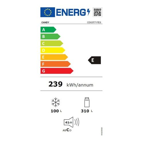 Candy CDG5T717ES Kühlschrank Energieeffizienzlabel