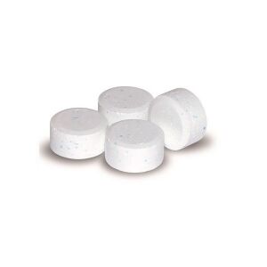 Aquacorrect Chloretabs: Nahaufnahme von Chlortabletten zur Poolwasserdesinfektion - Chlortabletten