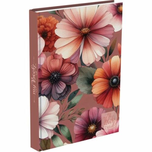 My Book pontozott napló - A5 T-Creatív - piros virágos