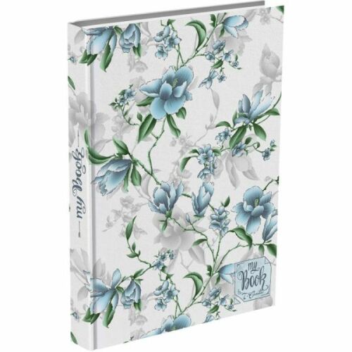 My Book pontozott napló - A5 T-Creatív - fehér kék virágos