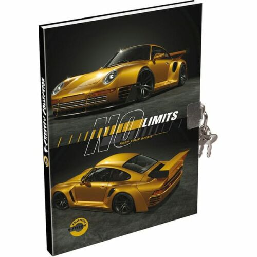 Sportautós emlékkönyv lakattal - sima lapokkal -  A6 134376023